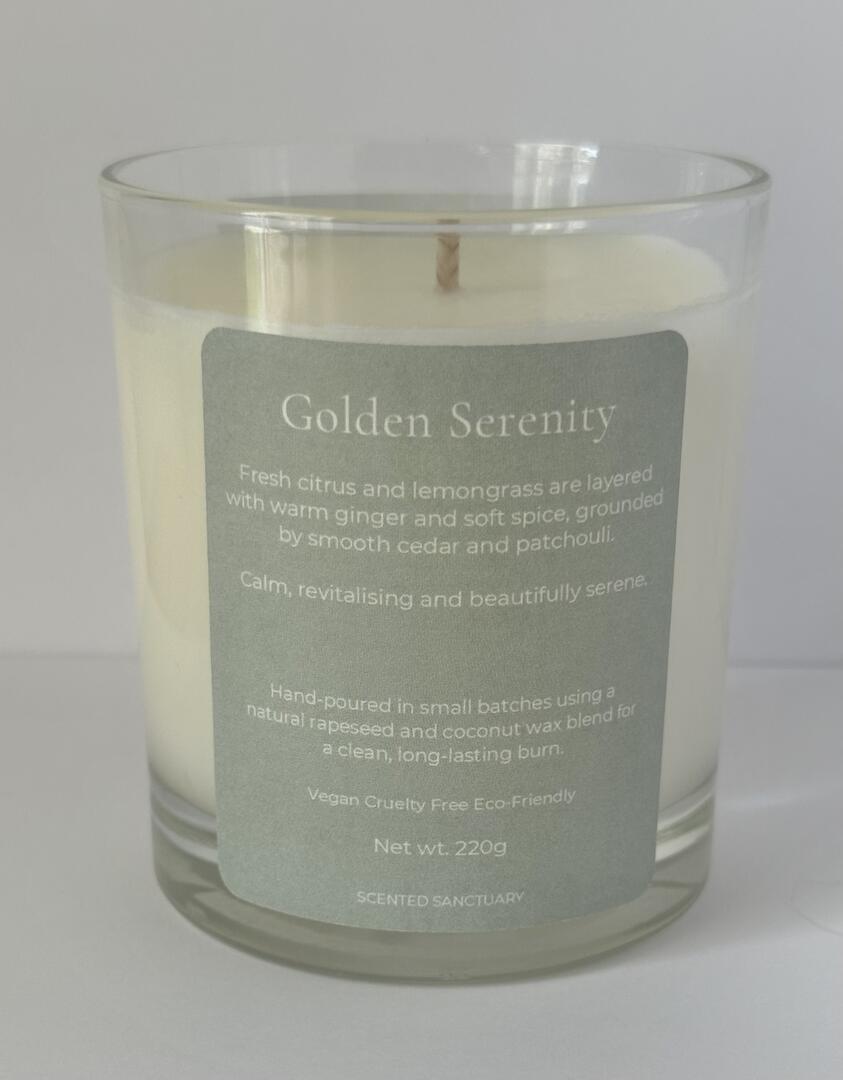 Golden Serenity Luxury Scented Candle