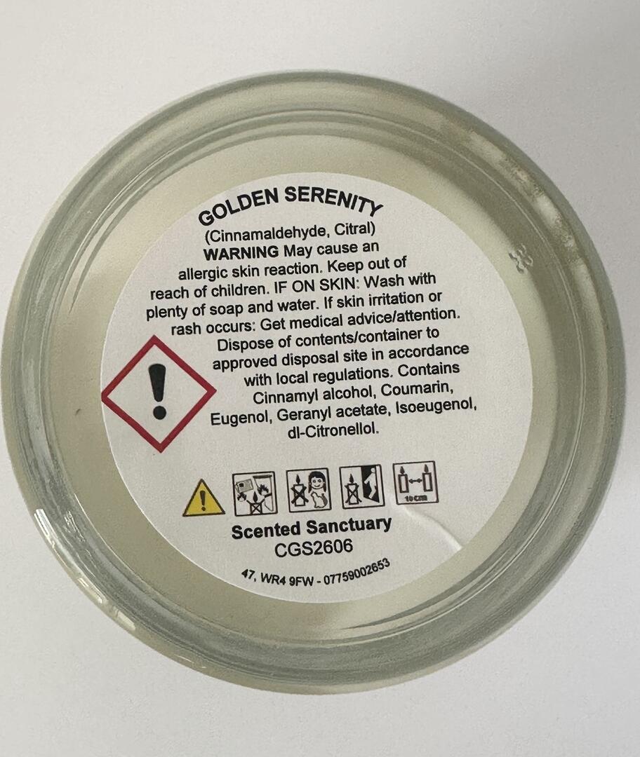 Golden Serenity Luxury Scented Candle